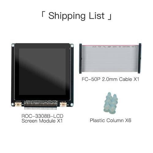 4-inch IPS screen module, multi-point capacitive touch screen, 480x480pixels, RK3308B, RGB